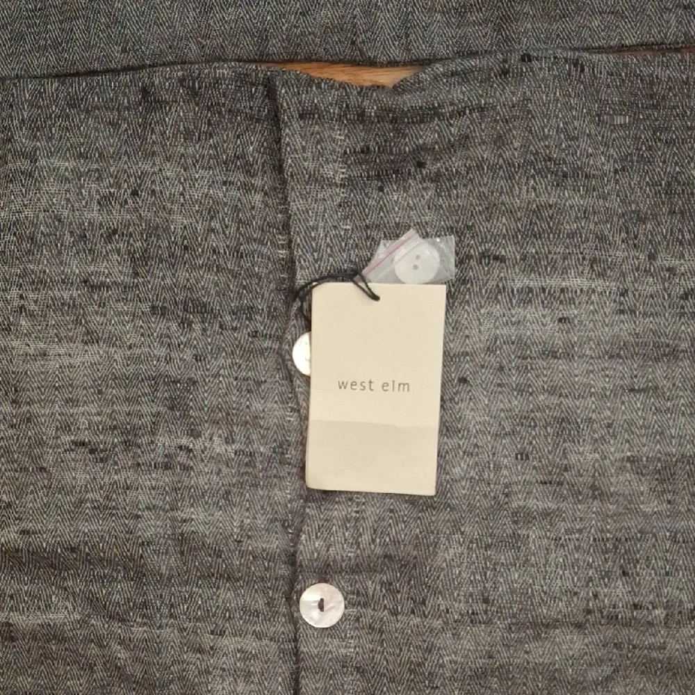 NWT West elm Gray Buttoned Cushion Covers X 2